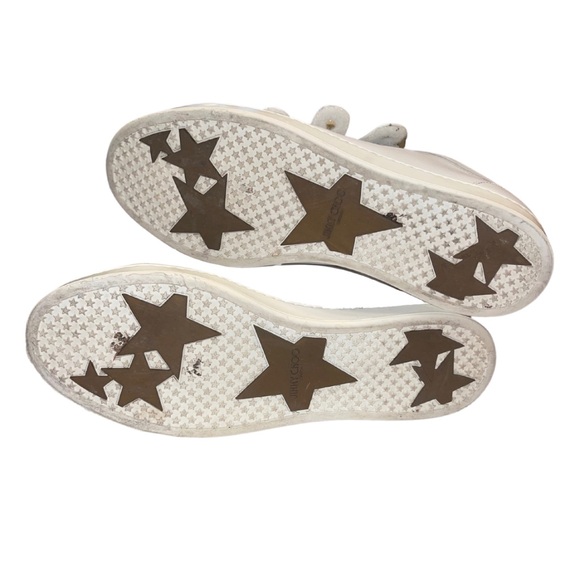 (W/ Box & Dust Bag) Jimmy Choo NY Leather Velcro Sneakers
